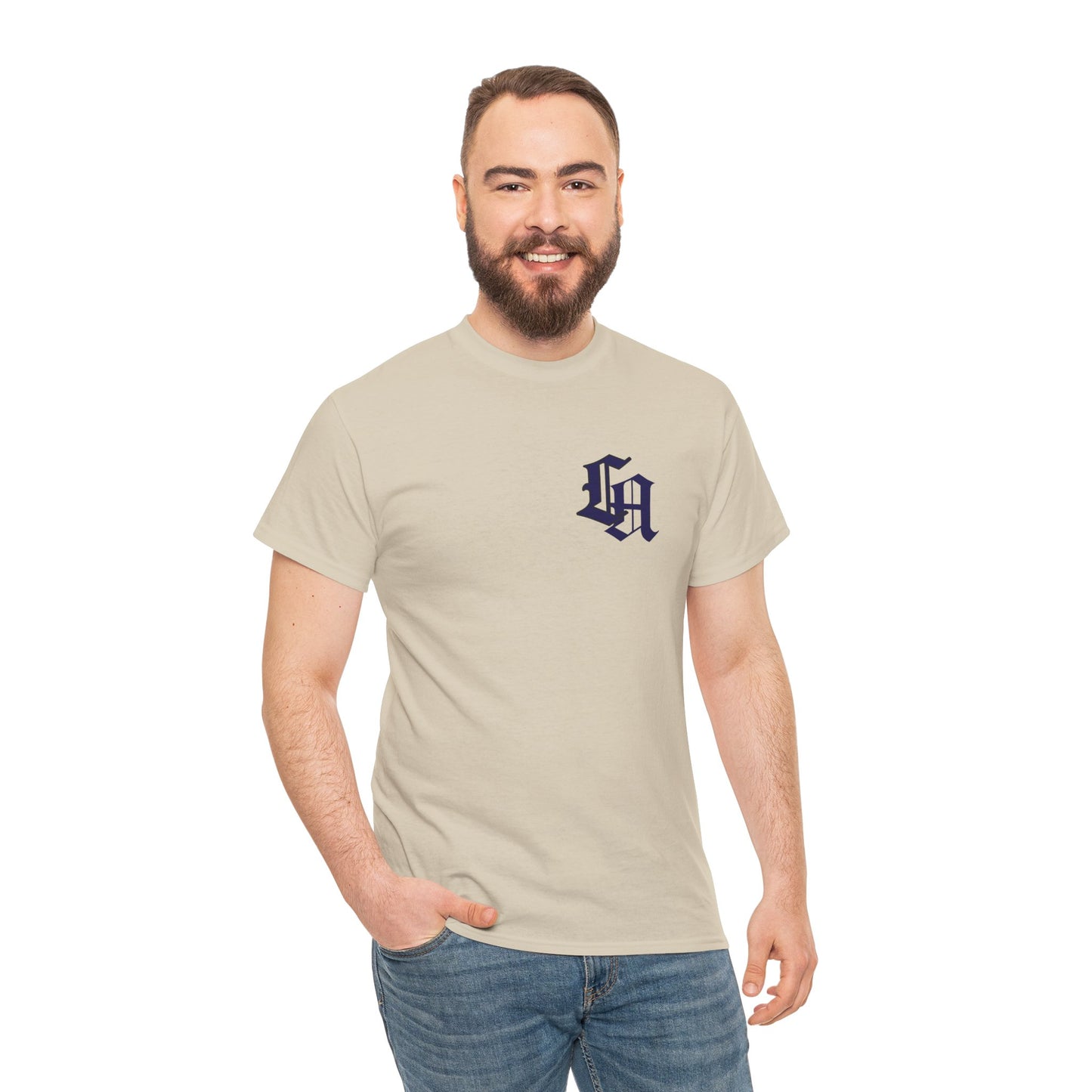 Gothic LA Minimalist Chest Tee: Premium Urban Streetwear