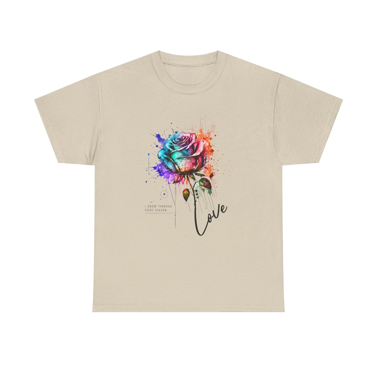 Love Watercolor Rose Growth Tee