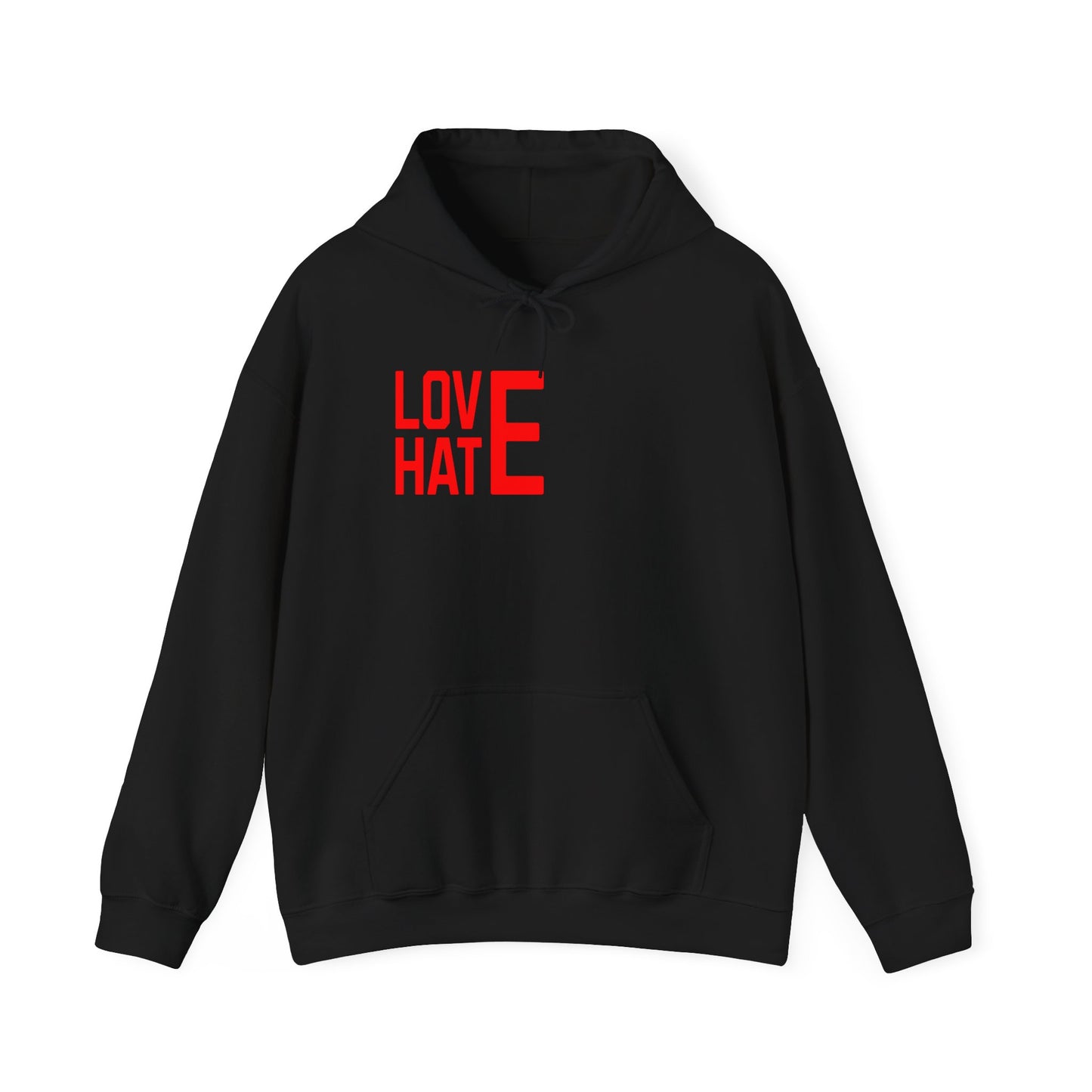 LOVE HATE Unisex Hoodie – Cozy Everyday Pullover by Dripp’N Gear, Perfect for Gifts & Holidays