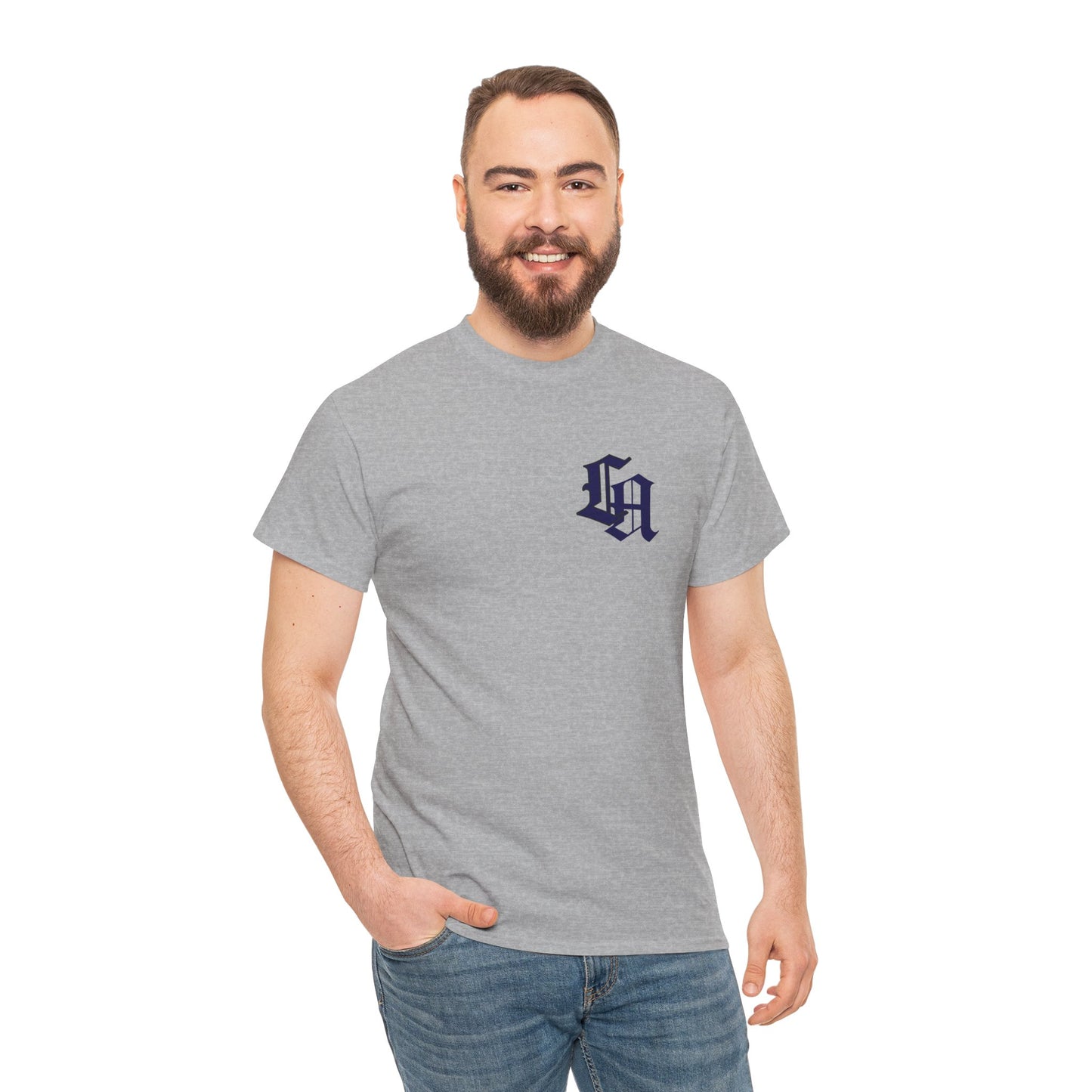 Gothic LA Minimalist Chest Tee: Premium Urban Streetwear
