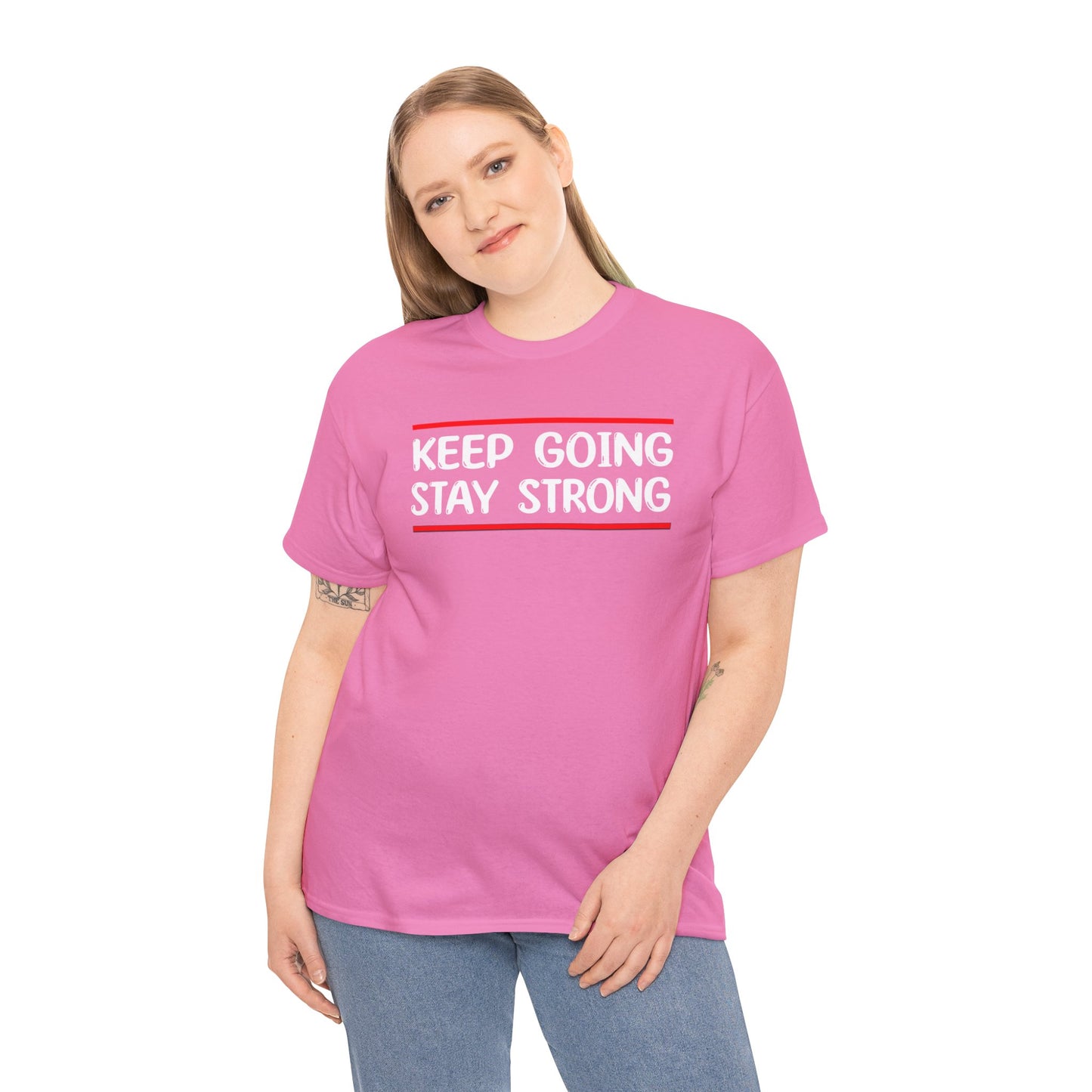 Keep going stay strong Unisex Heavy Cotton Tee