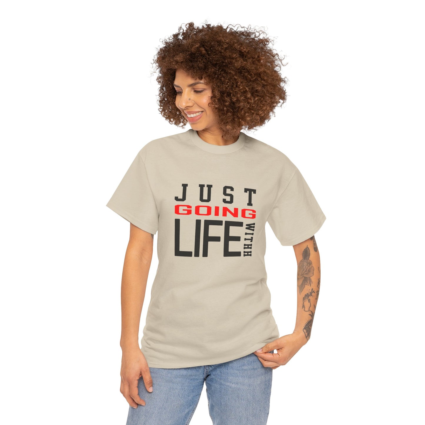 Just Going With Life Premium Aesthetic Minimalist Tee