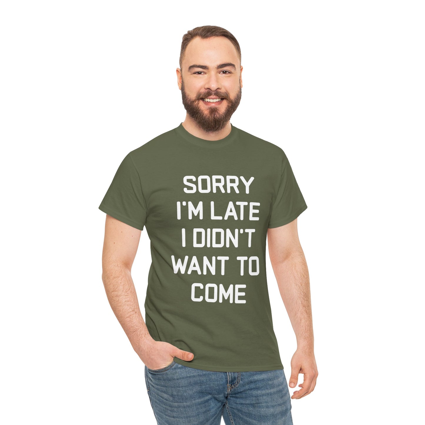 The Honest Introvert: Sorry I’m Late Sarcastic Graphic Tee