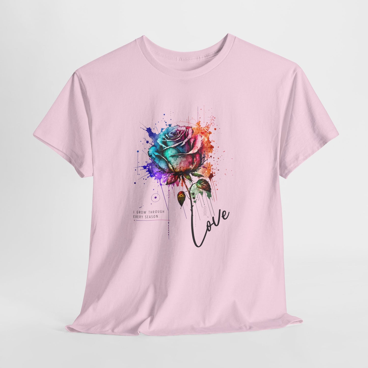 Love Watercolor Rose Growth Tee