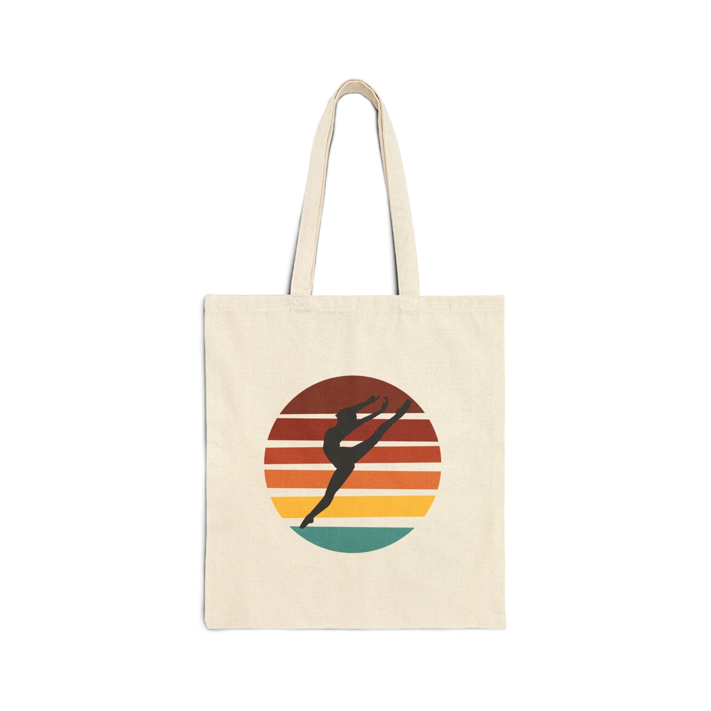 Elegant Dancer Cotton Canvas Tote Bag - Eco-Friendly Art for Dance Lovers