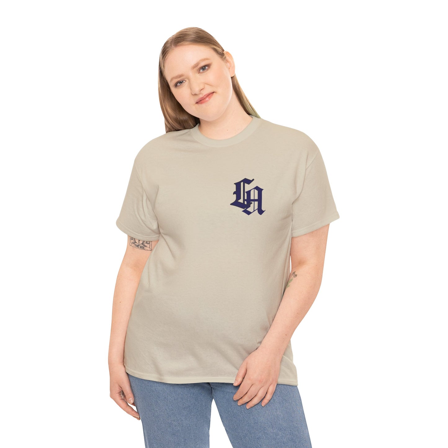 Gothic LA Minimalist Chest Tee: Premium Urban Streetwear