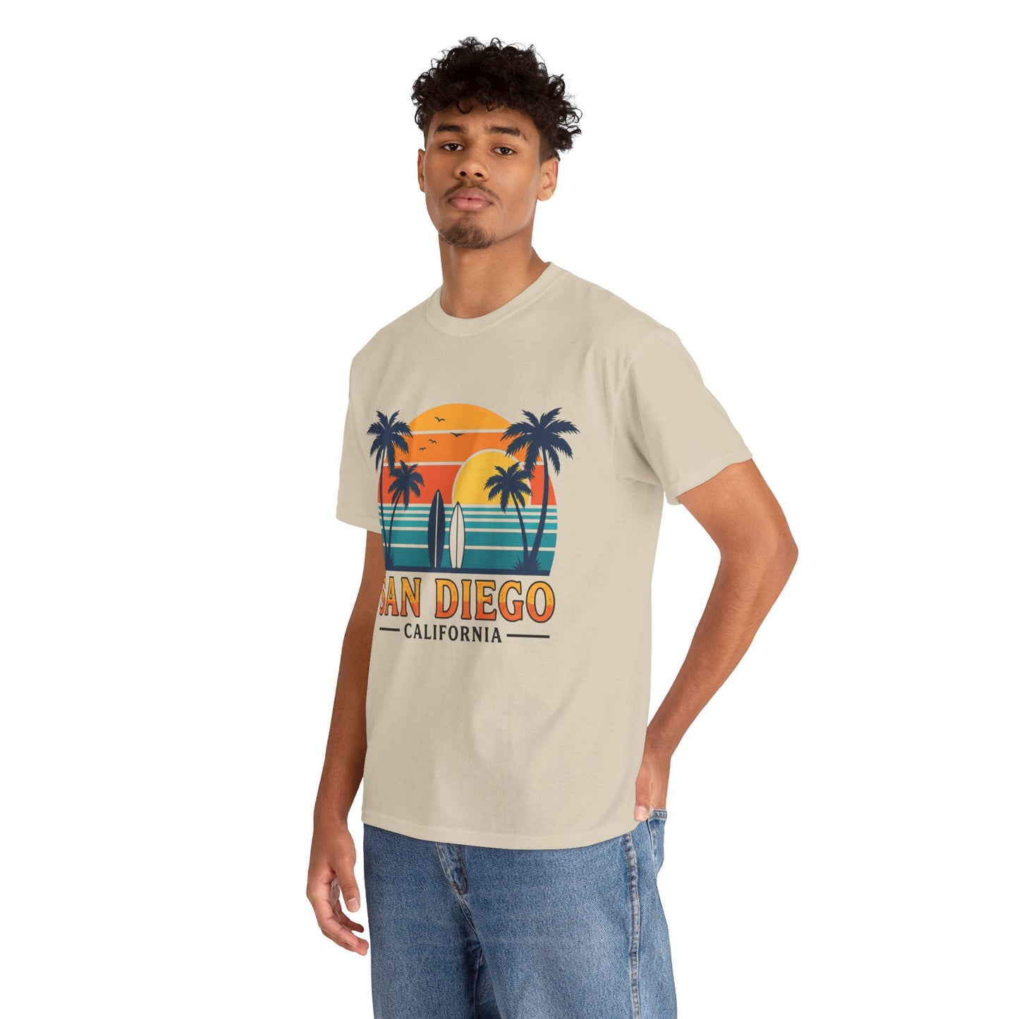 Coastal Classic: San Diego Sunset Surf Premium Graphic Tee