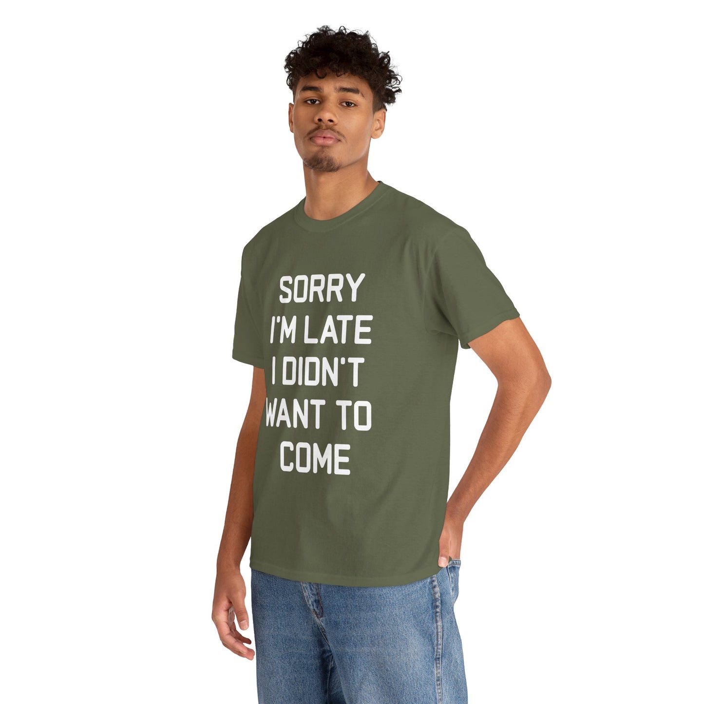The Honest Introvert: Sorry I’m Late Sarcastic Graphic Tee