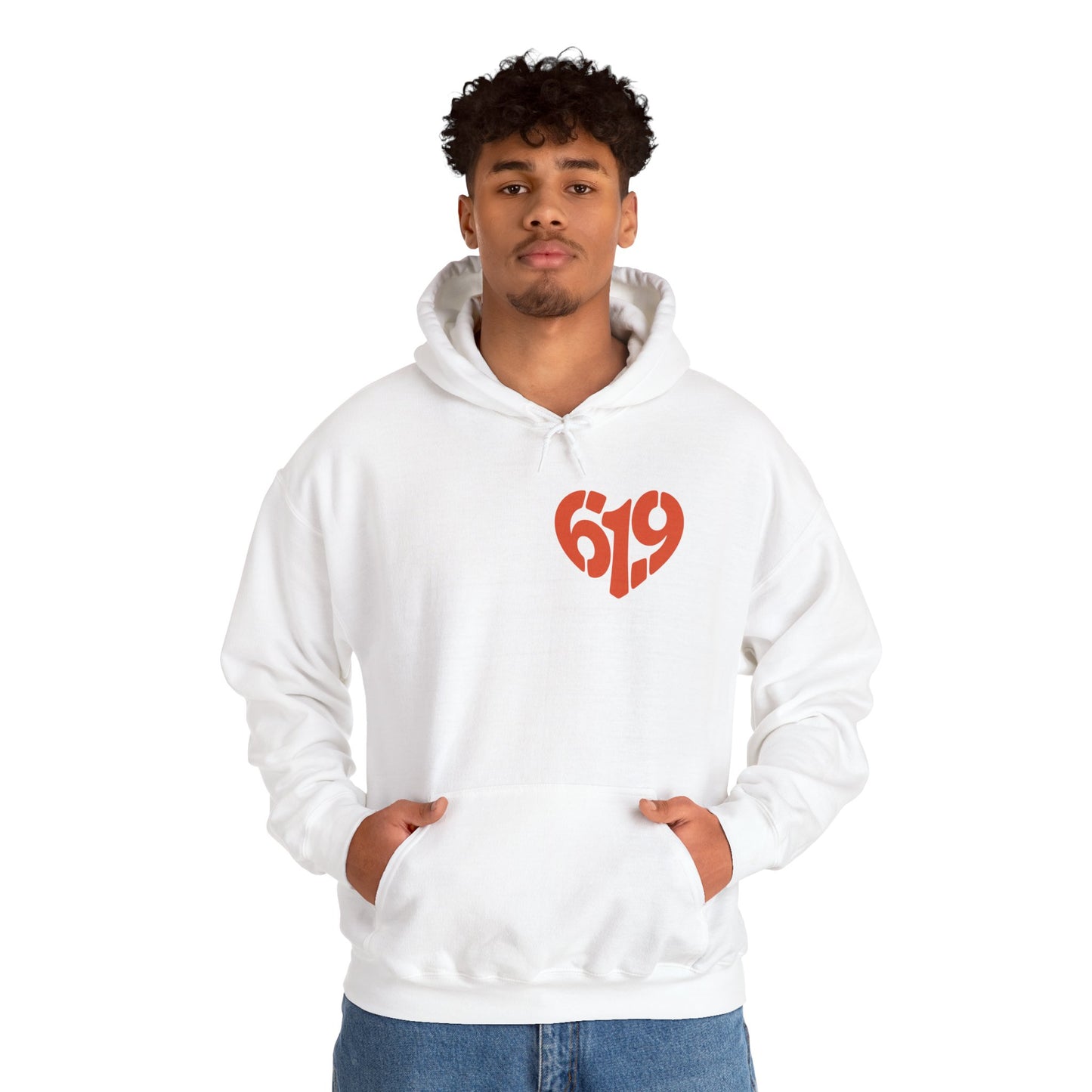 619 Heart San Diego Area Code Premium Hoodie