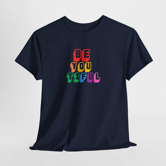BeYOUtiful Color Block Graphic Tee