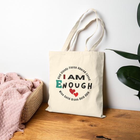 I Am Enough Inspirational Affirmation Premium Canvas Tote