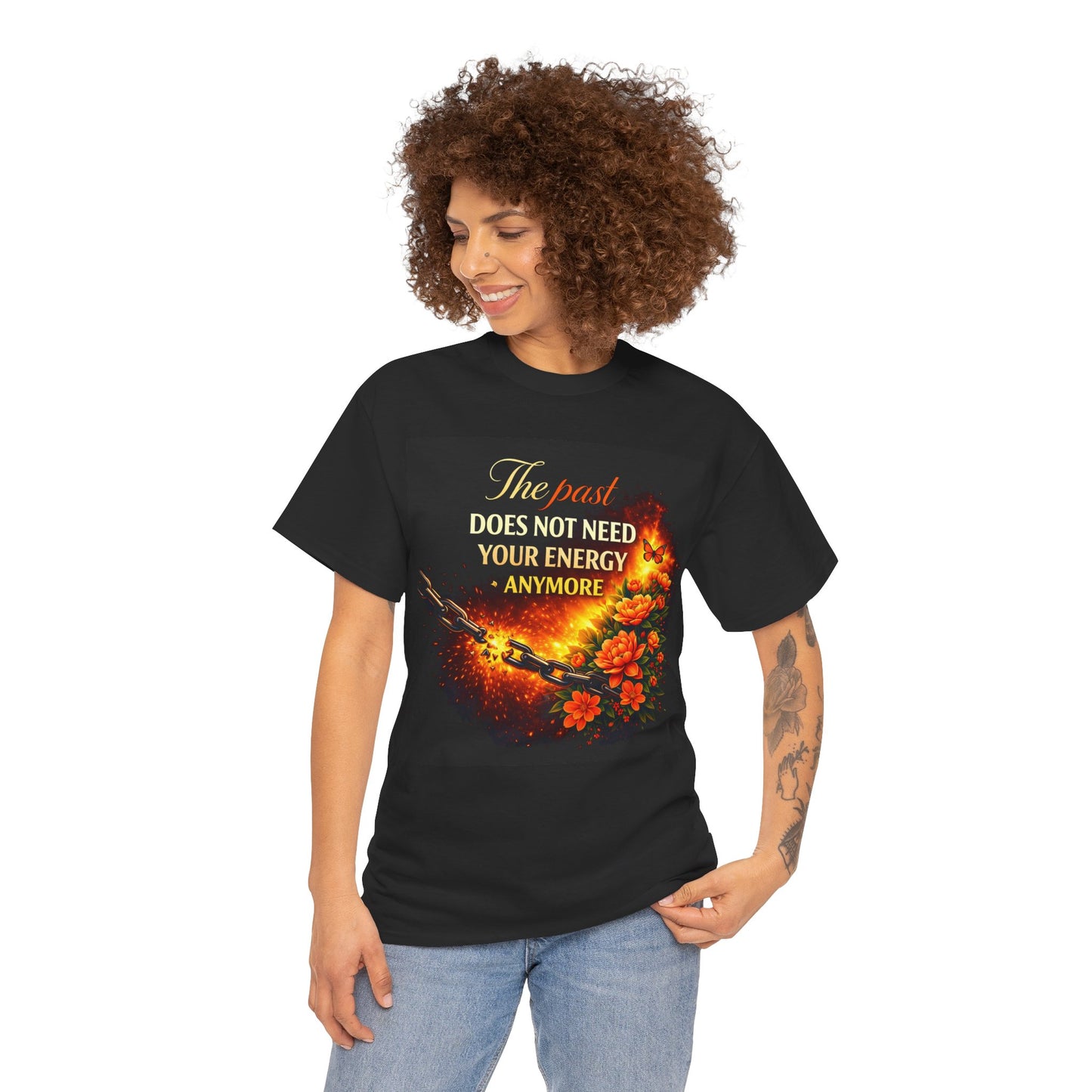 Burn Bright: Floral Fire Premium Motivational Tee