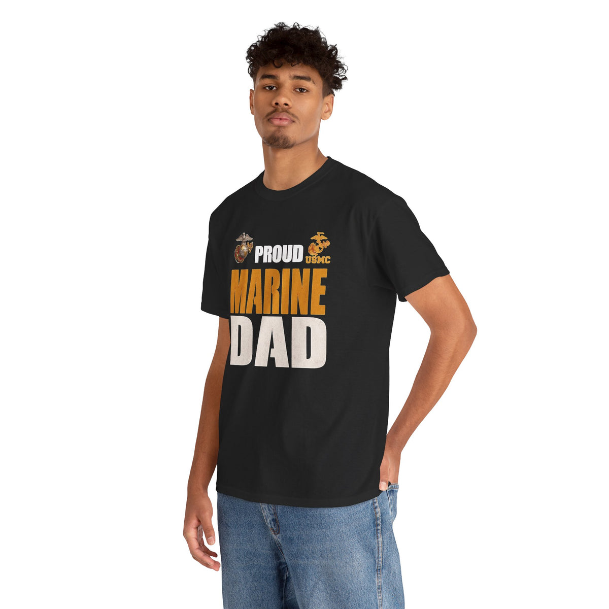 Proud Marine Dad T-Shirt — USMC Support Tee