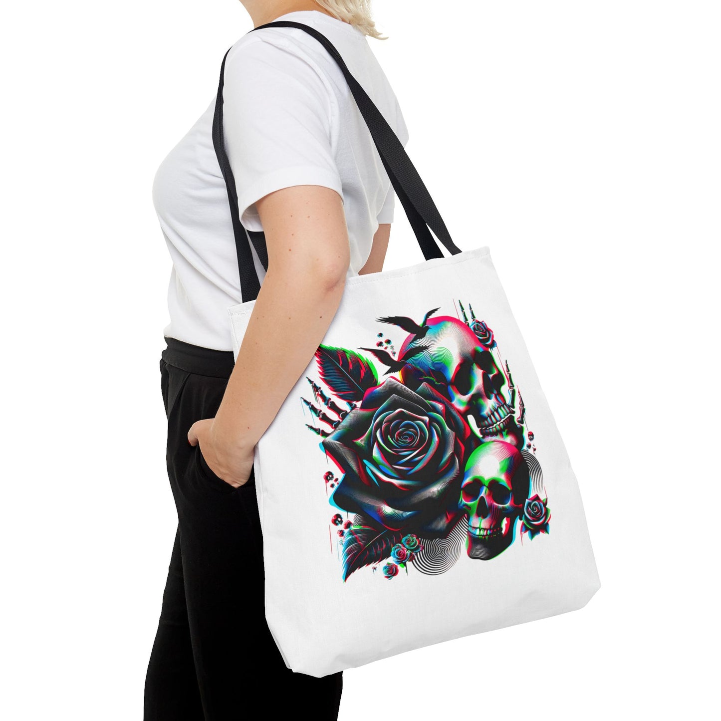 Skulls and Roses Tote Bag