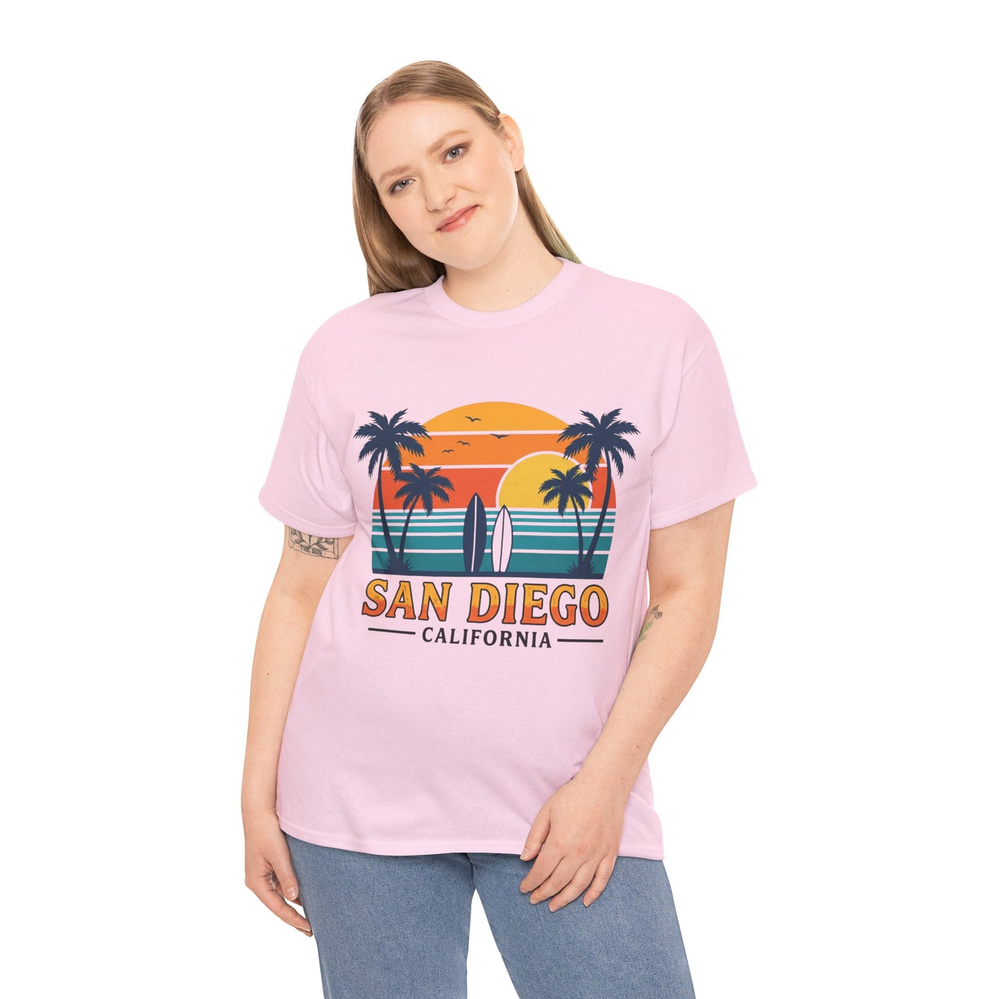 Coastal Classic: San Diego Sunset Surf Premium Graphic Tee