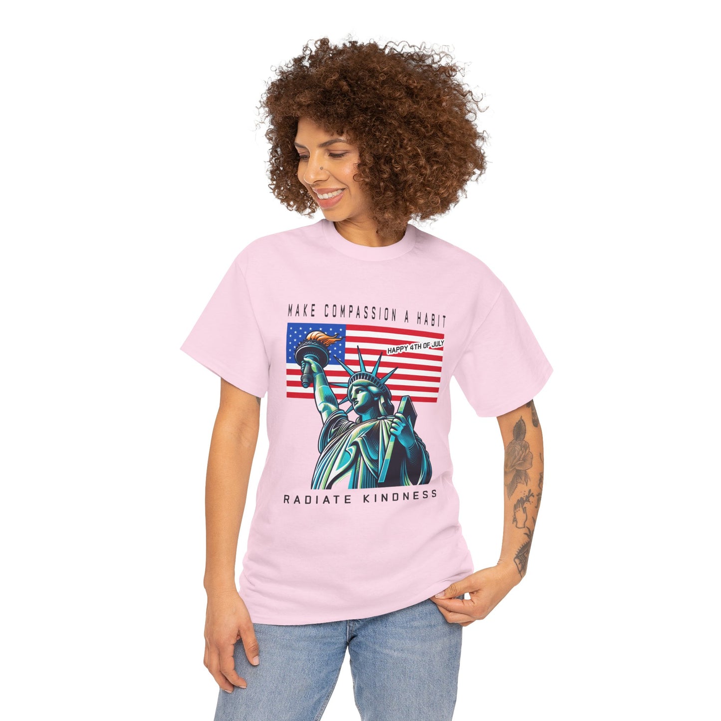 Make Compassion a Habit, Happy 4th of July Unisex T-Shirt