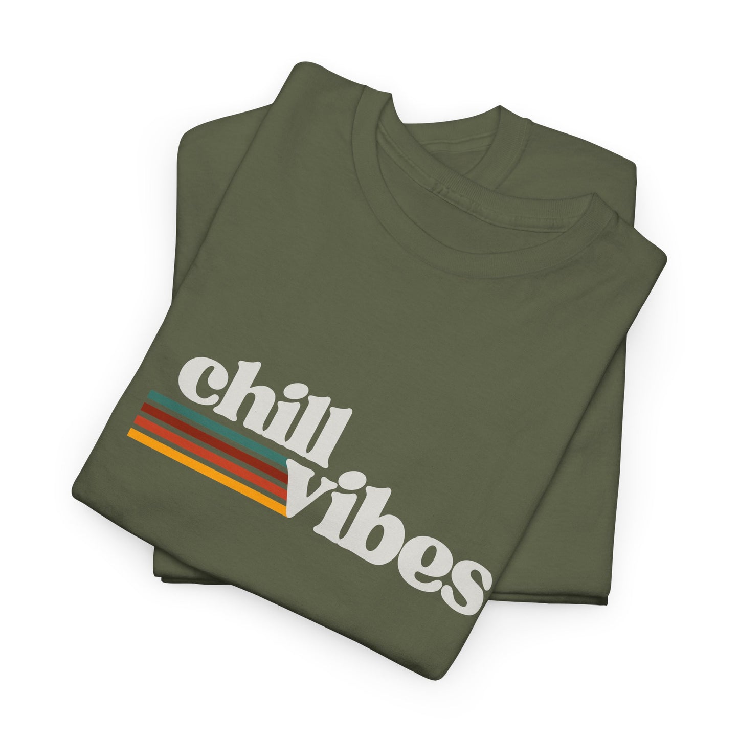 Sunset Soul: Chill Vibes Retro Stripe Premium Graphic Tee