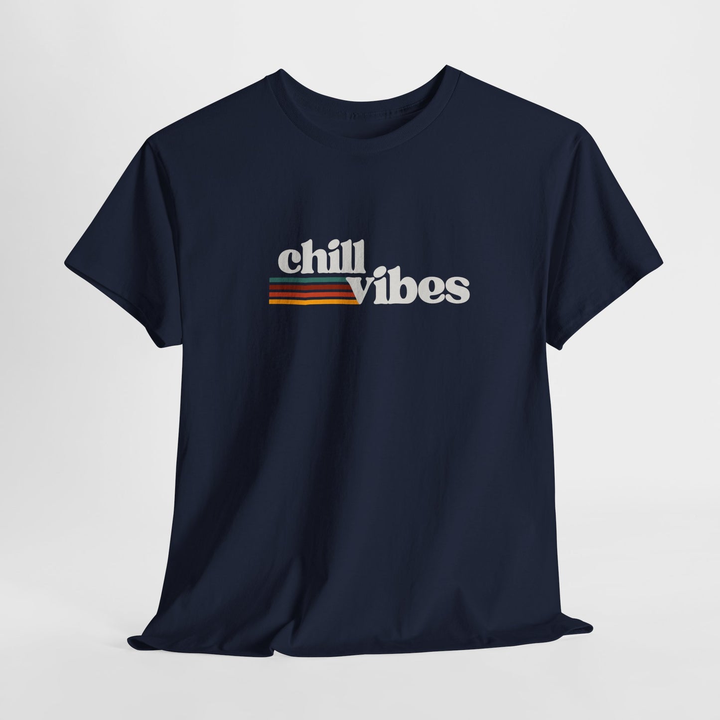 Sunset Soul: Chill Vibes Retro Stripe Premium Graphic Tee