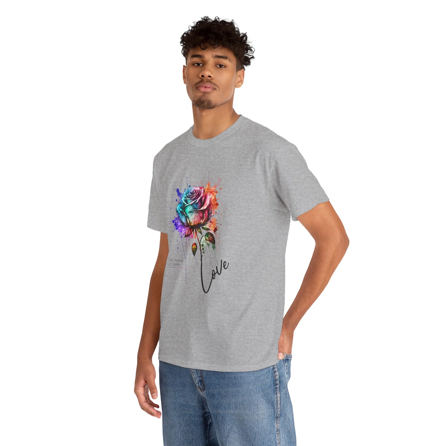 Love Watercolor Rose Growth Tee