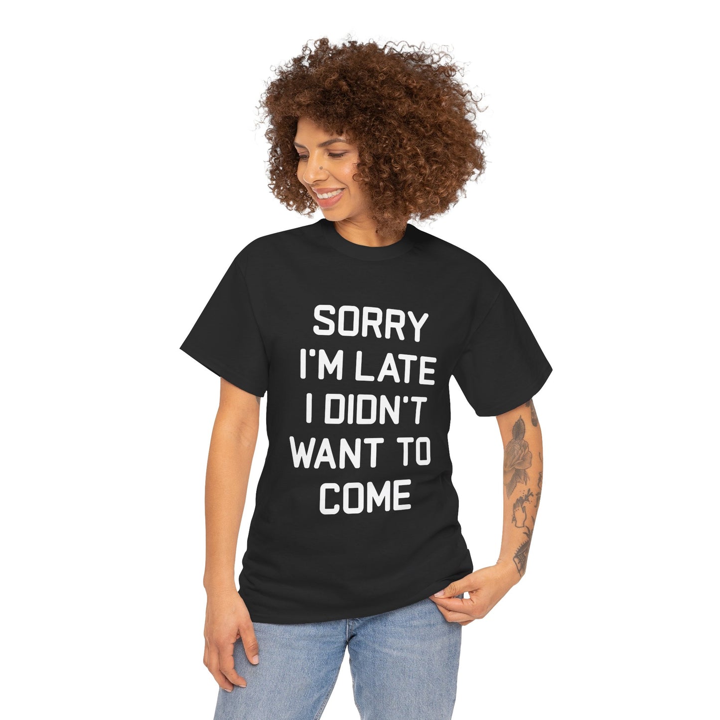 The Honest Introvert: Sorry I’m Late Sarcastic Graphic Tee