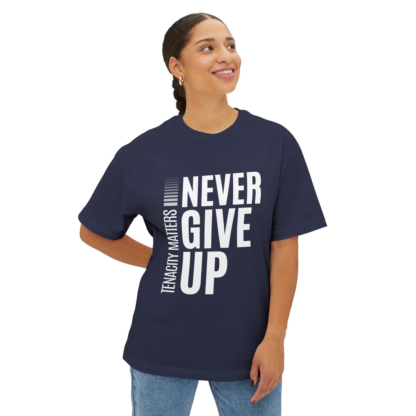 Relentless Spirit: Never Give Up (Tenacity Matters) Premium Boxy Tee