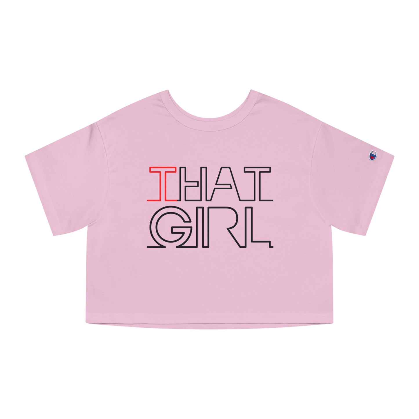 That Girl Cropped Tee — Retro Minimalist Women's Graphic Shirt