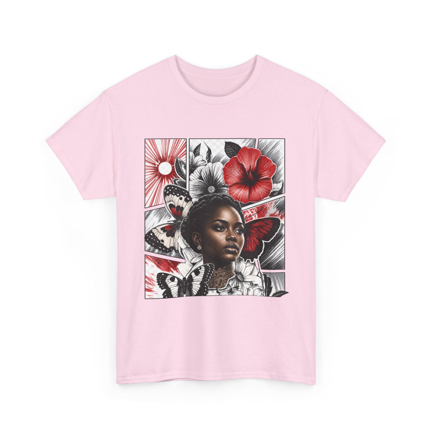 Floral Butterfly Portrait Graphic Tee