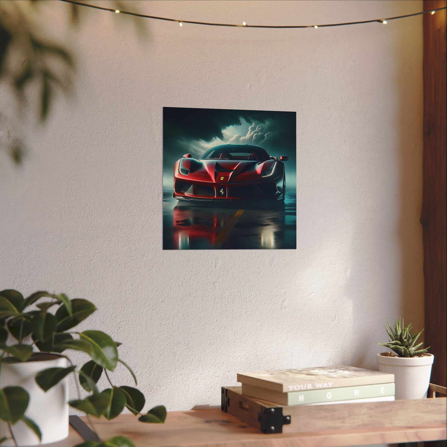 Ferarri Textured Watercolor Matte Posters