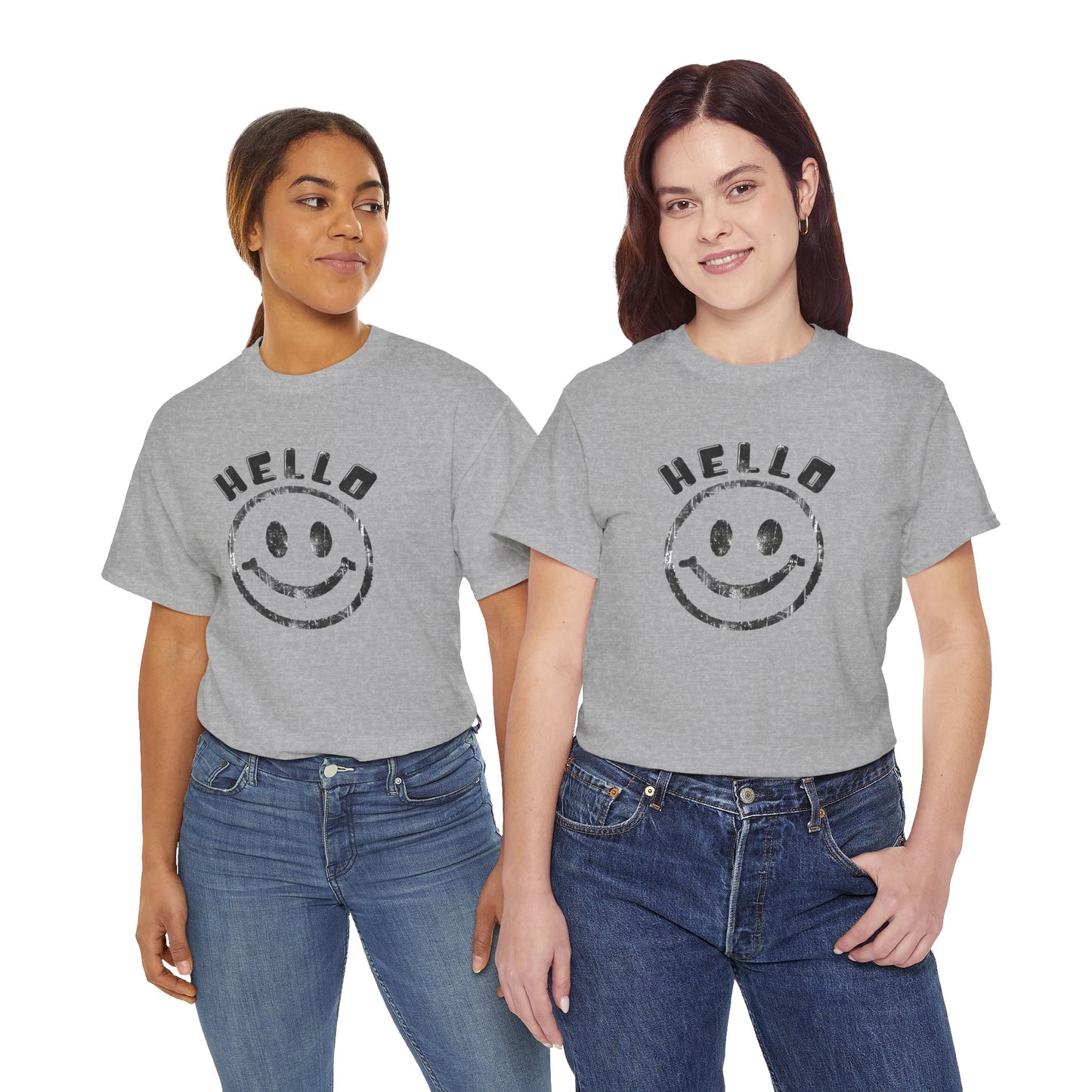 Hello Smiley Vintage Graphic Tee