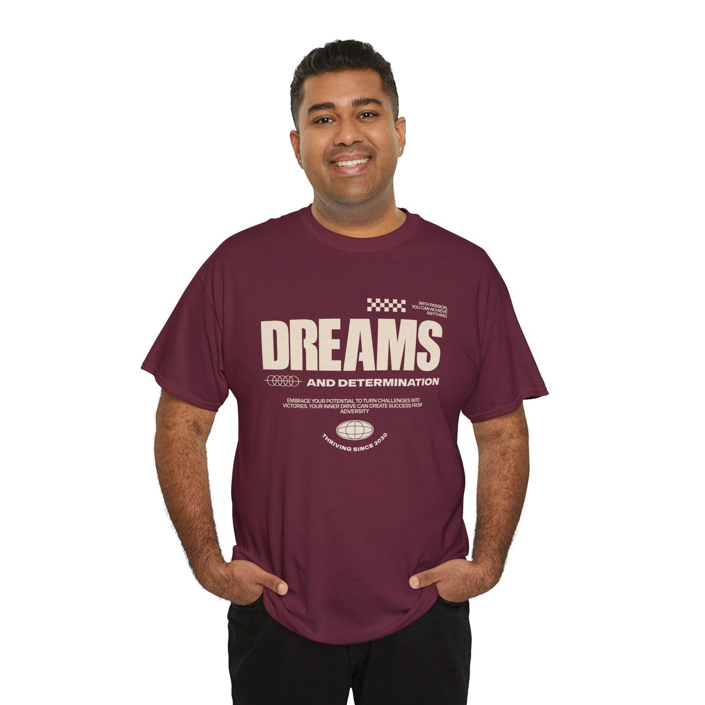 Accept your Dreams and determination, and use them to overcome these obstacles, Heavy Cotton T-Shirt for Unisex