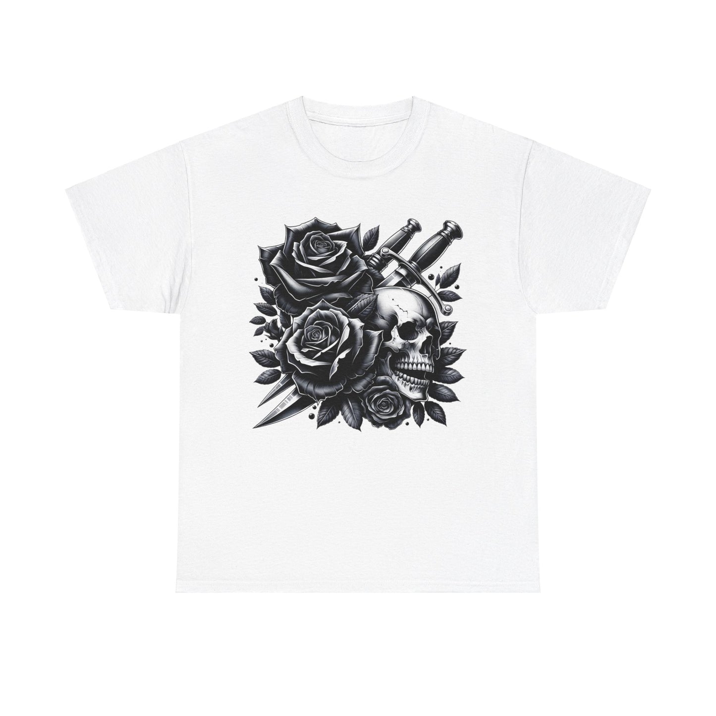 Dagger and Roses Unisex Heavy Cotton Tee