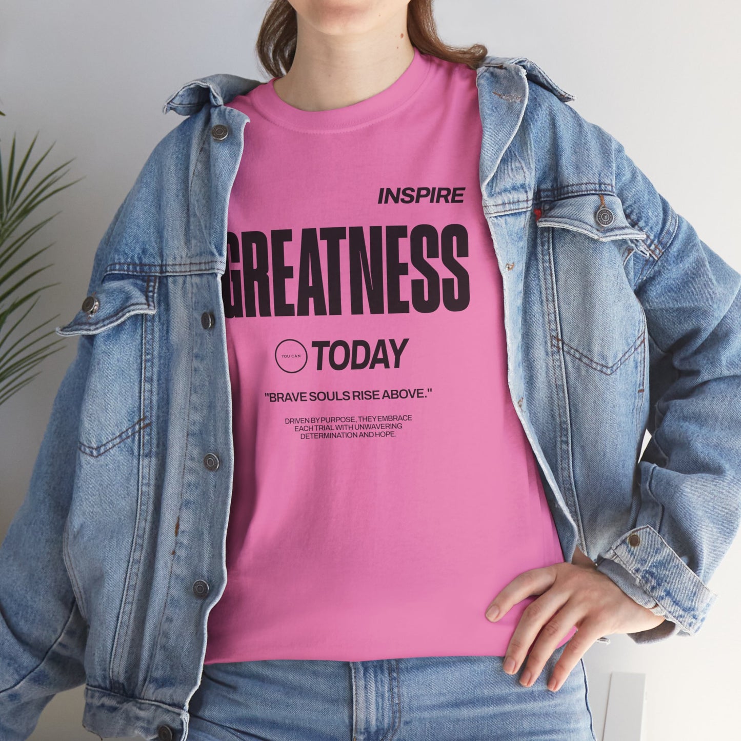 Inspire Greatness lighter color shirts Unisex Heavy Cotton Tee