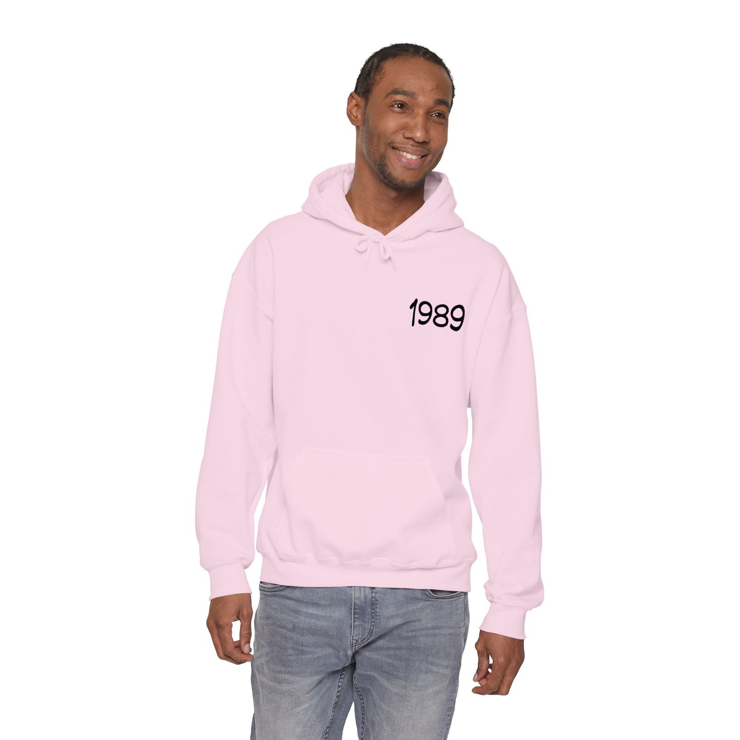 1989 Legacy: Minimalist Embroidered Birth Year Premium Hoodie