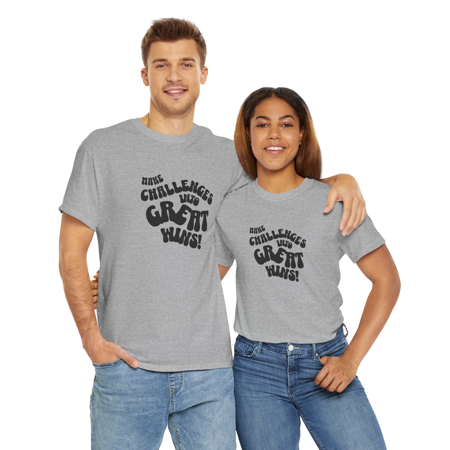 Challenge Accepted: Motivational Unisex Cotton Tee