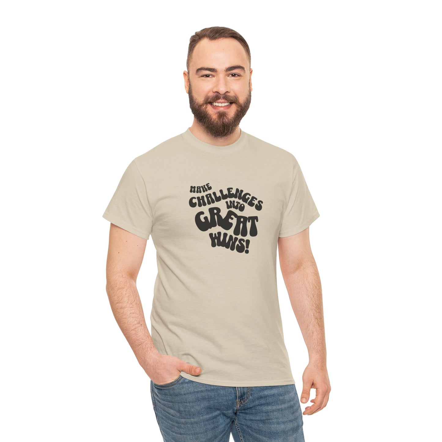 Challenge Accepted: Motivational Unisex Cotton Tee