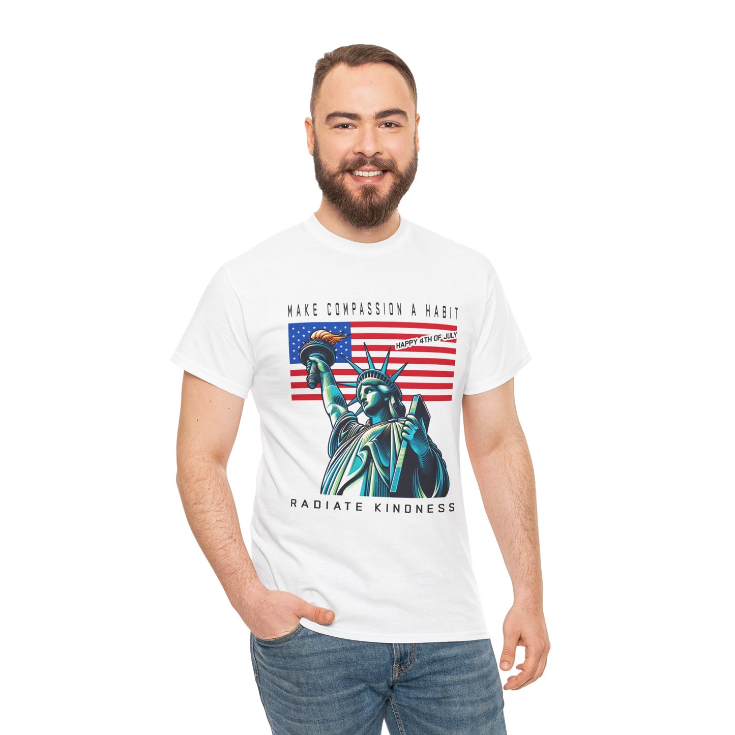 Make Compassion a Habit, Happy 4th of July Unisex T-Shirt