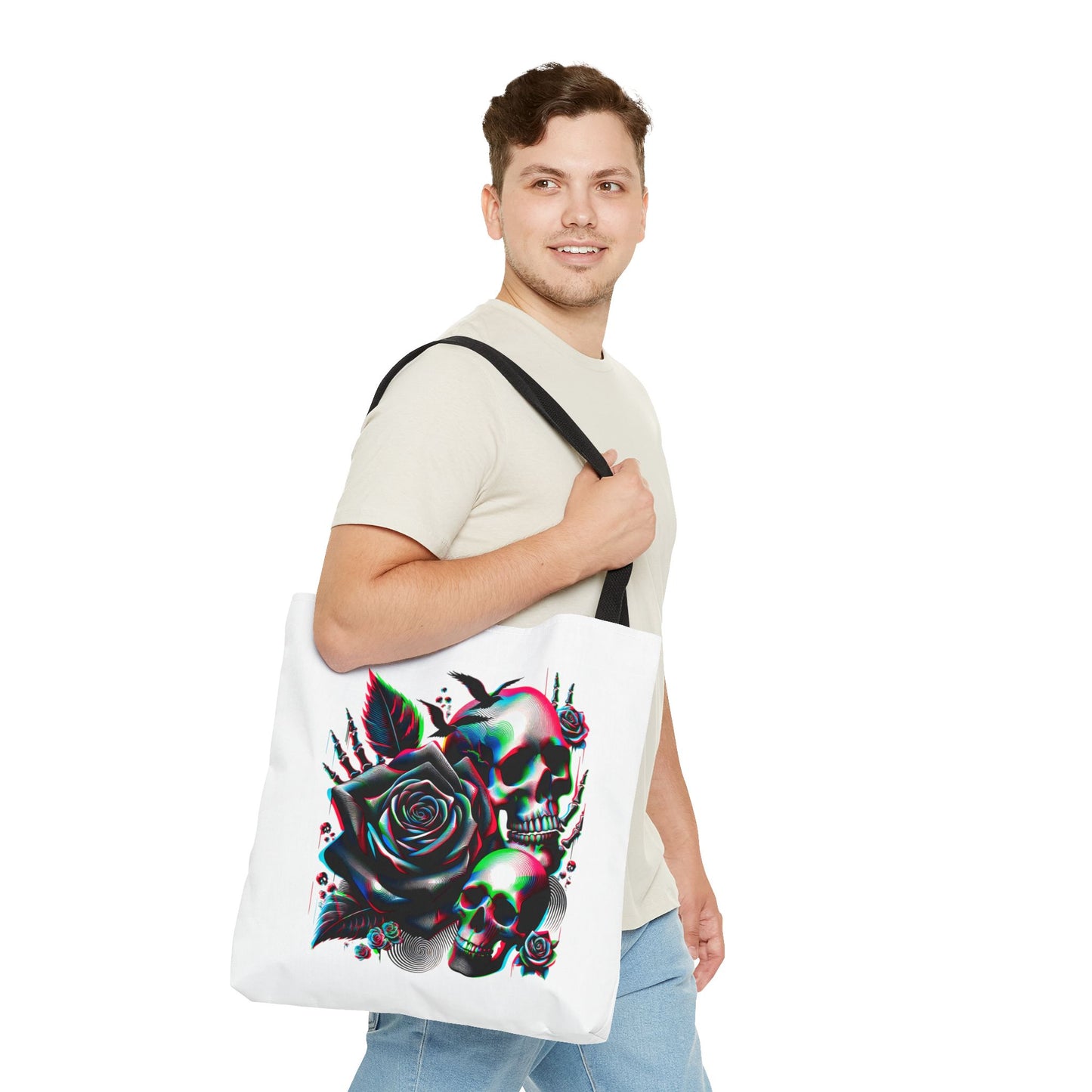 Skulls and Roses Tote Bag