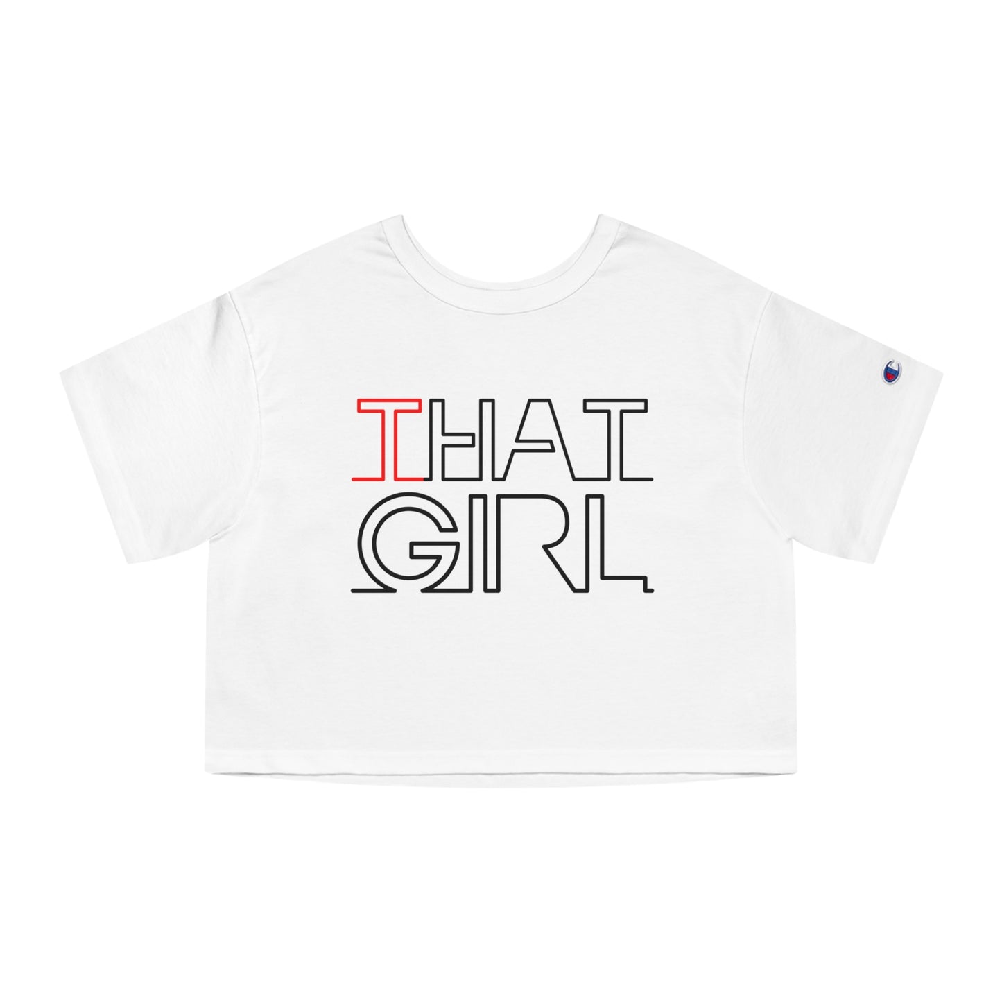 That Girl Cropped Tee — Retro Minimalist Women's Graphic Shirt