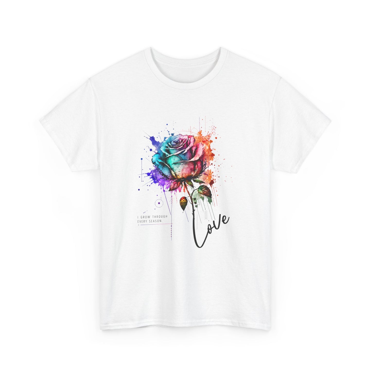 Love Watercolor Rose Growth Tee
