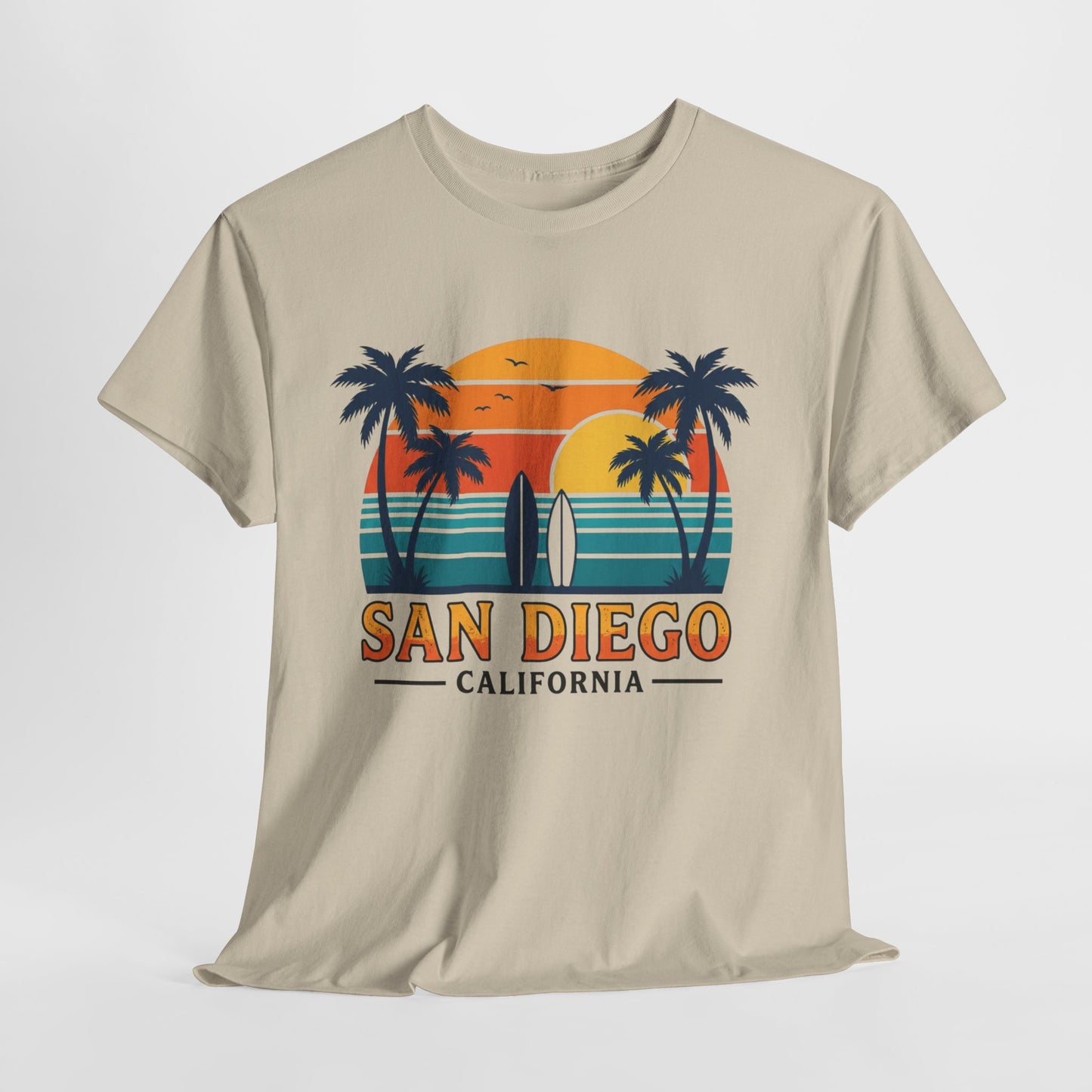 Coastal Classic: San Diego Sunset Surf Premium Graphic Tee