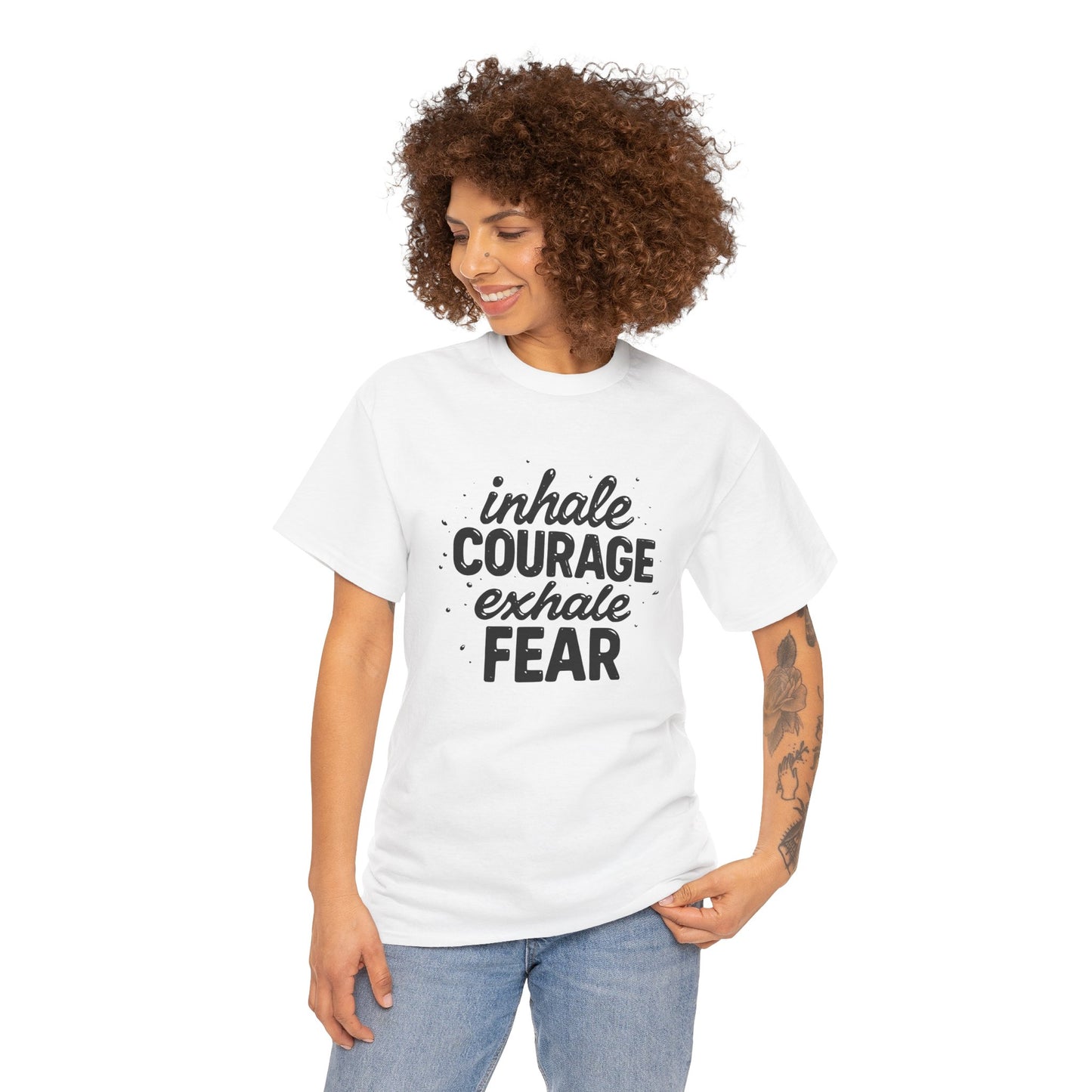 Inhale Courage, Exhale Fear Premium Graphic Tee