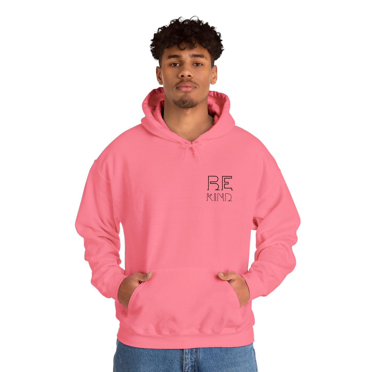 Be Kind: Minimalist Embroidered Chest Print Premium Hoodie