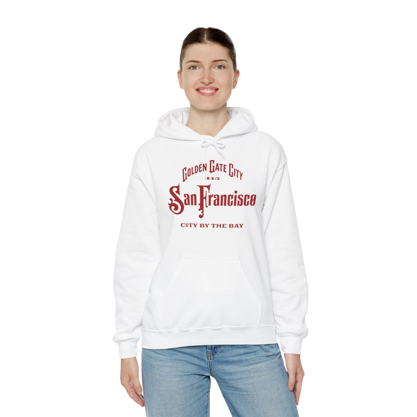San Francisco City by the Bay Vintage Script Hoodie