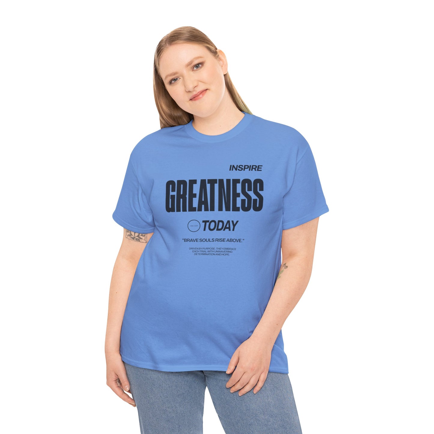 Inspire Greatness lighter color shirts Unisex Heavy Cotton Tee