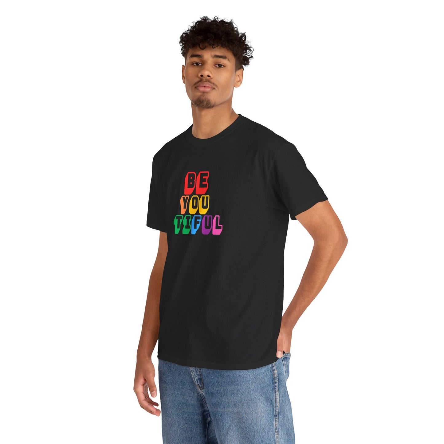 BeYOUtiful Color Block Graphic Tee