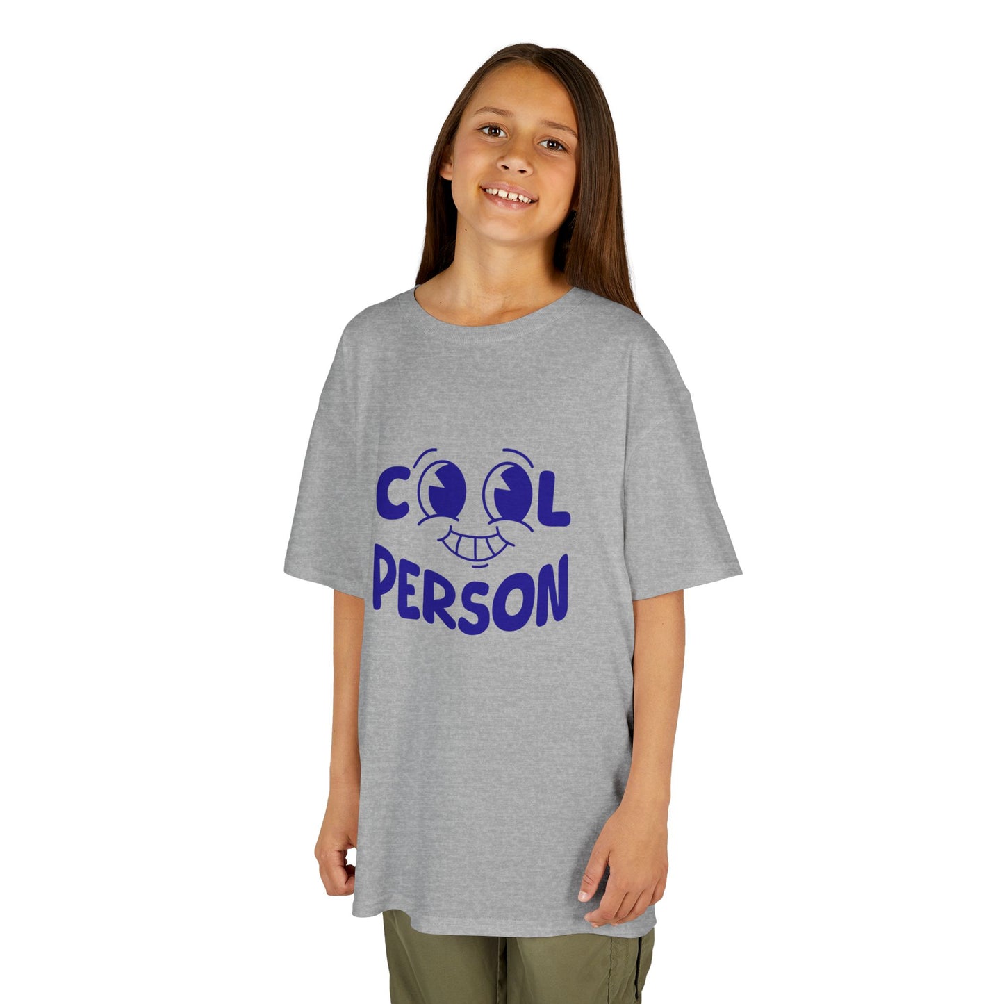 Positive Energy: Kids "Cool Person" Premium Smiley Graphic Tee