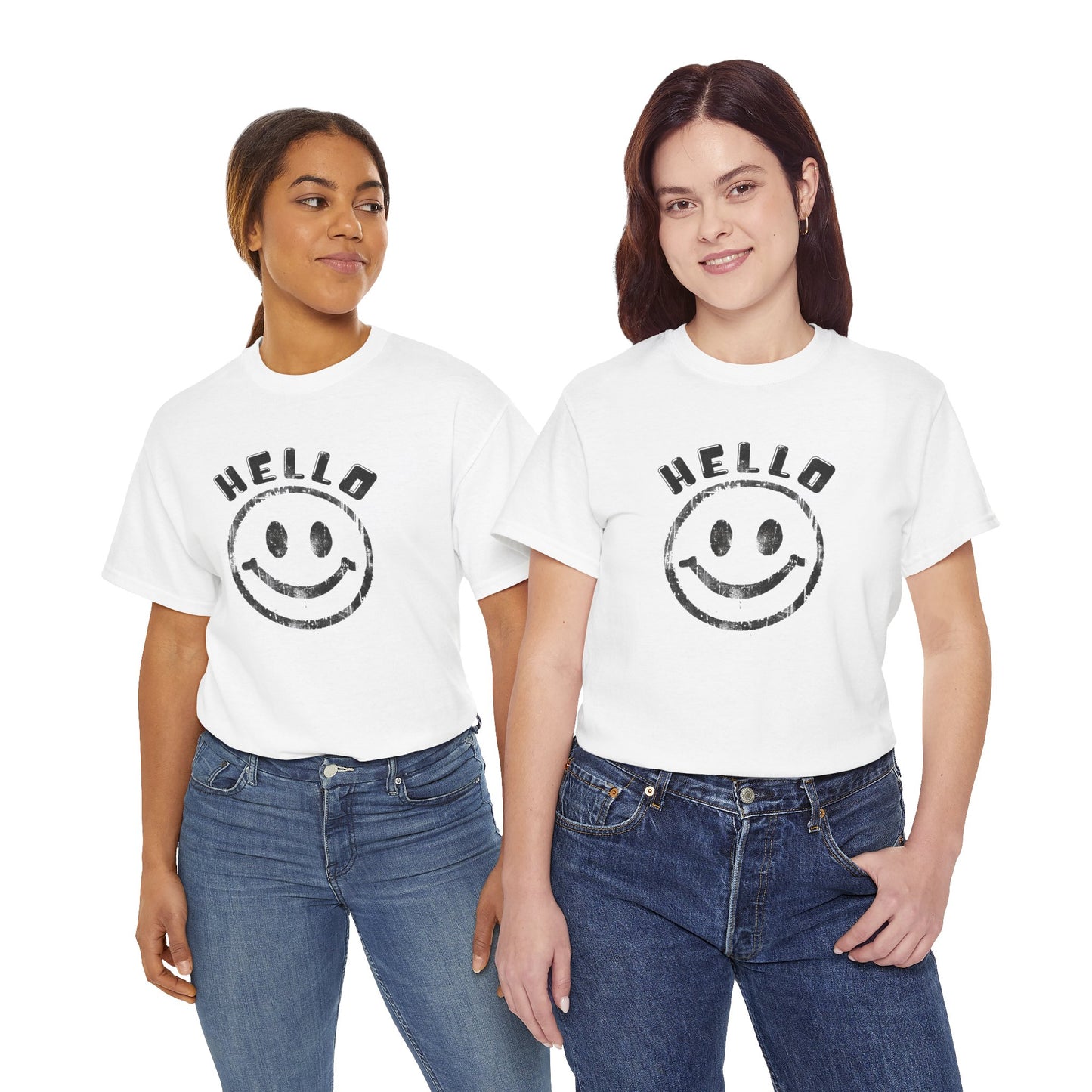 Hello Smiley Vintage Graphic Tee