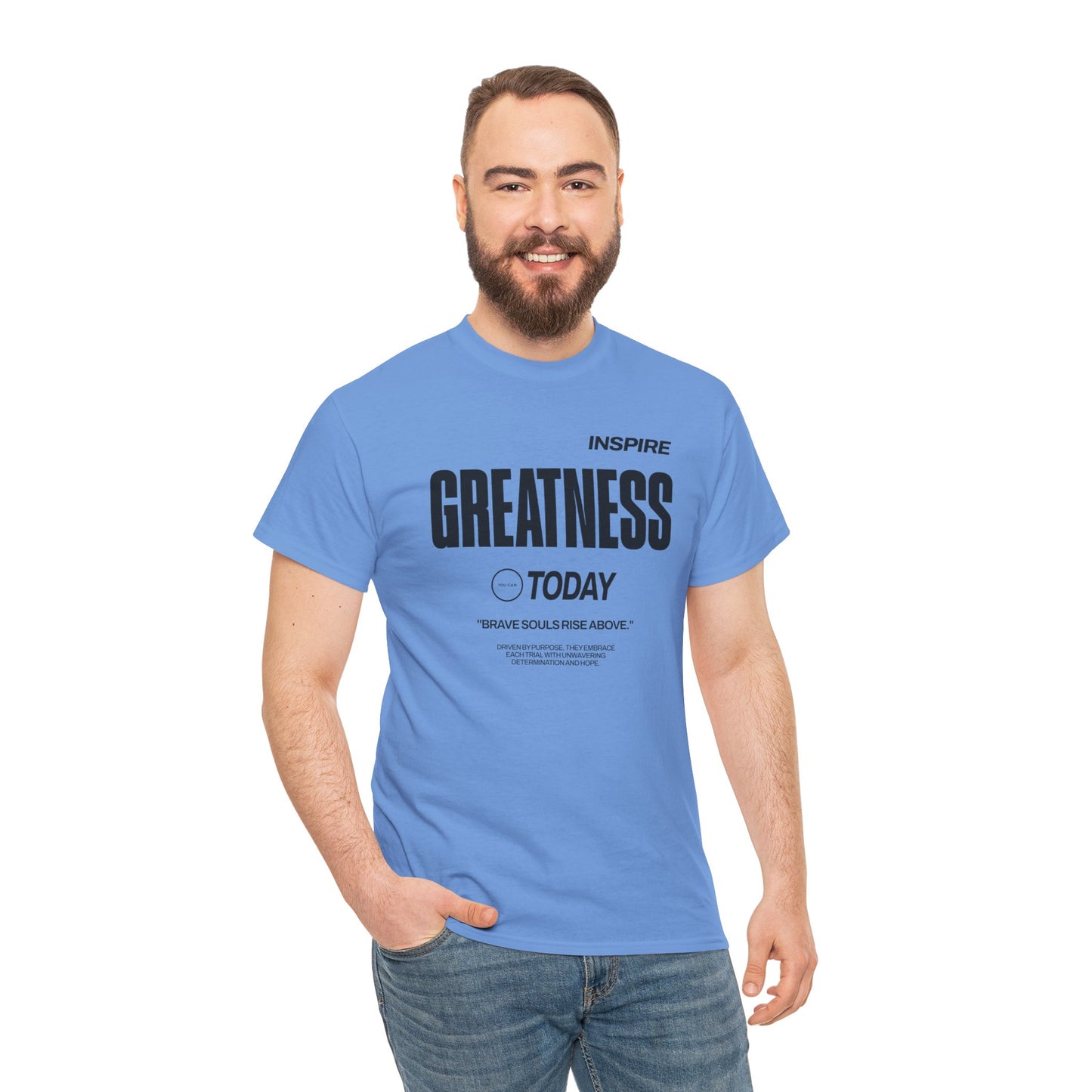 Inspire Greatness lighter color shirts Unisex Heavy Cotton Tee