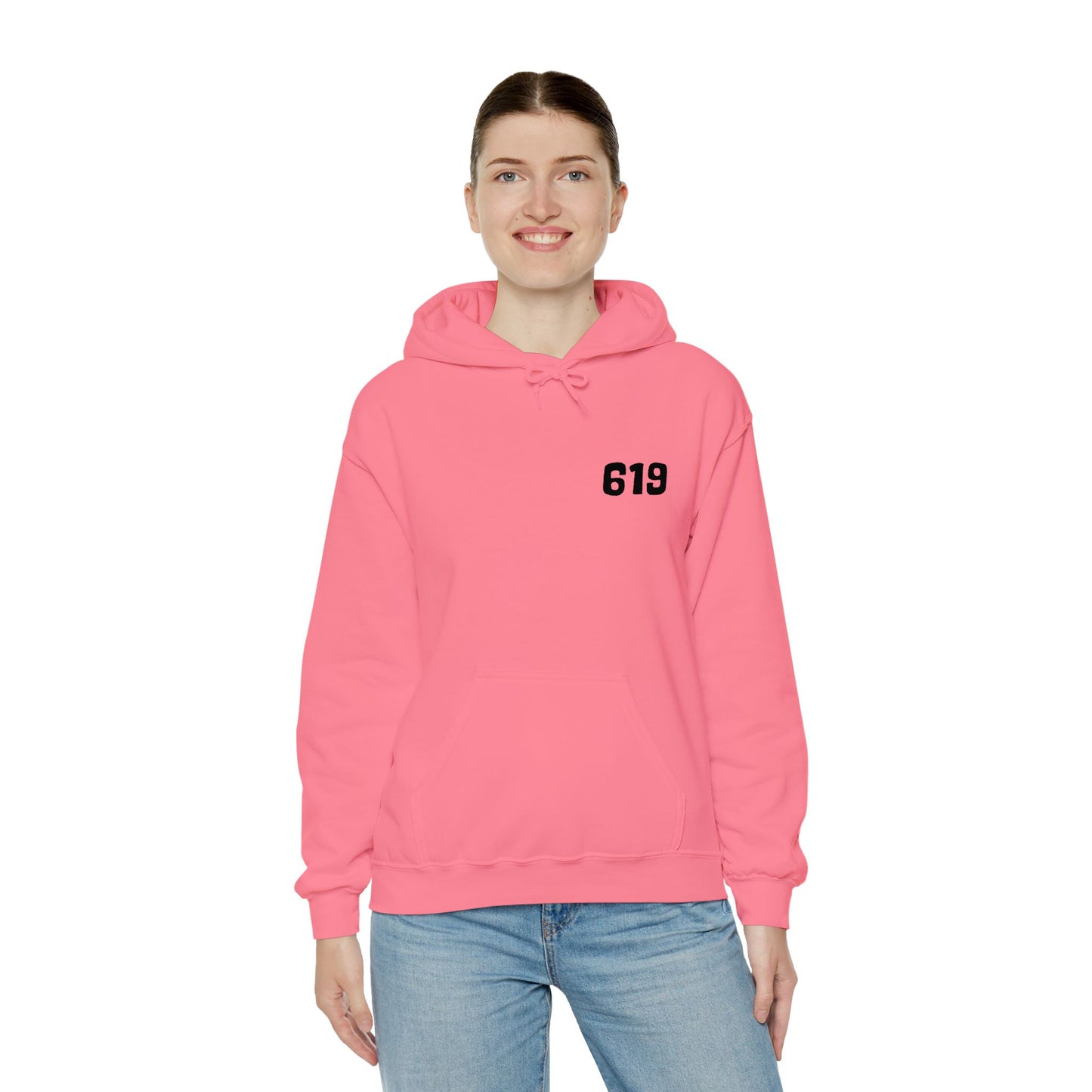 619 Heritage: Minimalist Embroidered Chest Print Premium Hoodie