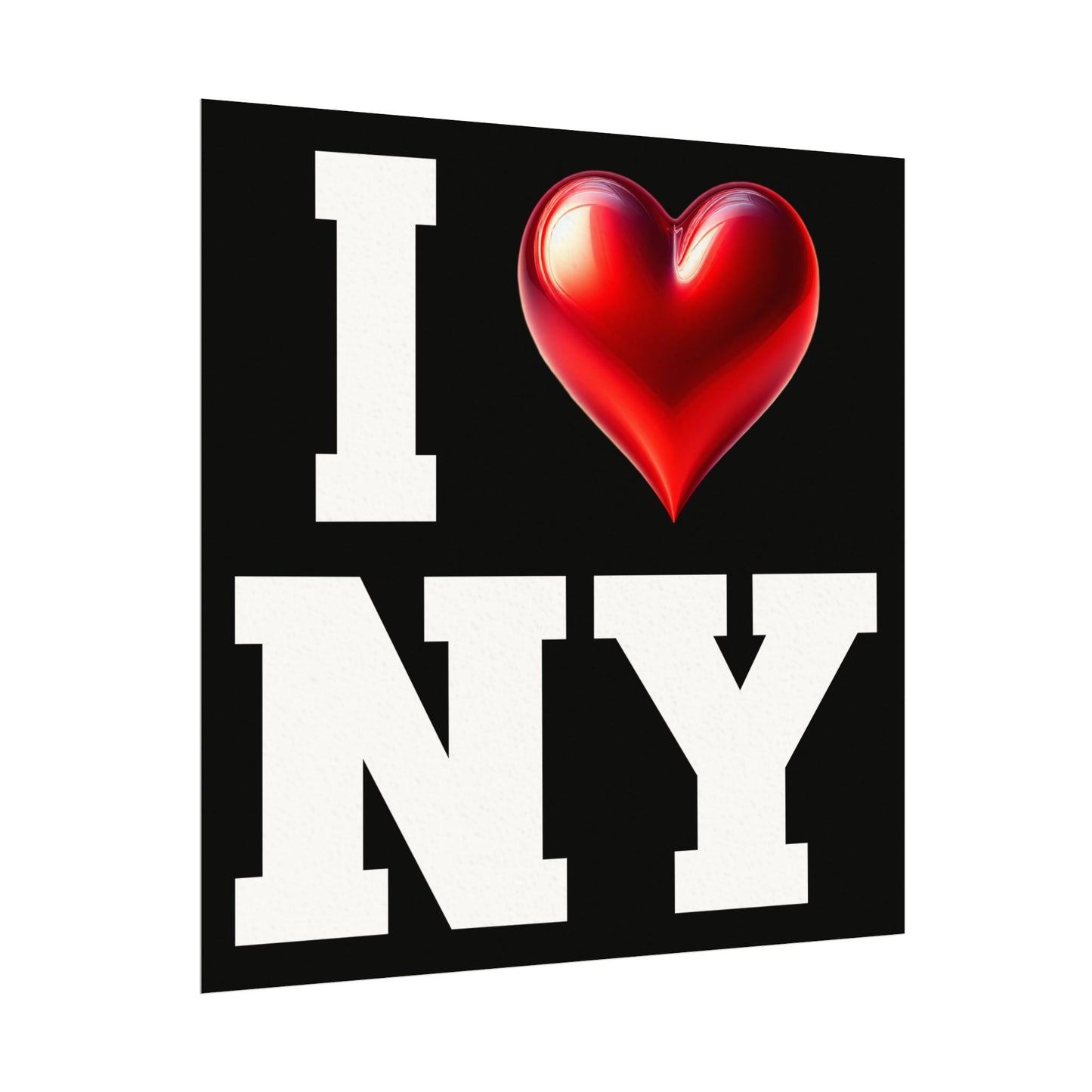 I Love New York Textured Watercolor Matte Posters